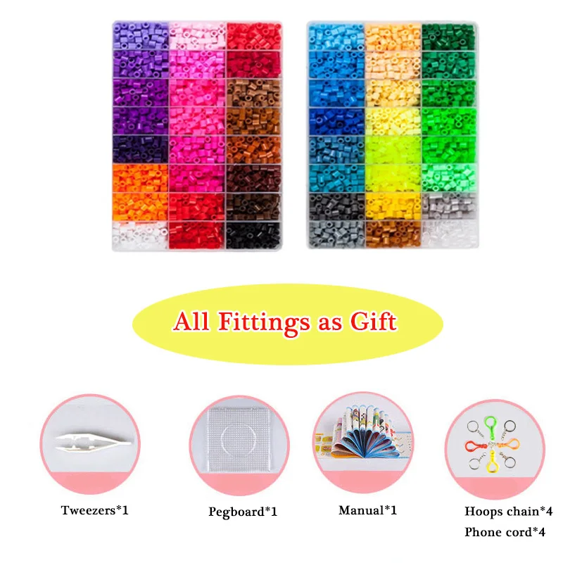 48 Цвета 5 мм Хама бусины 8000 шт./кор. Perler предохранитель комплект с Pegboard и железа 3D