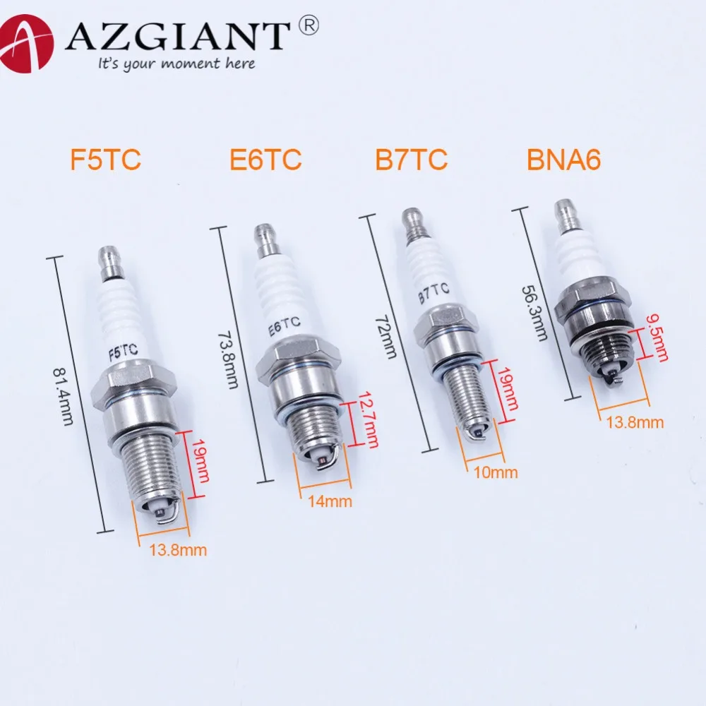 Свеча зажигания AZGIANT B7TC/E6TC/F7TC (F5TC)/B8RTC L7T BM6A M7 двухтактный камень для мотоцикла C7HSA