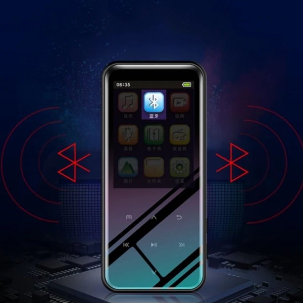 Мини металлический MP3-плеер встроенный 8G Bluetooth Hifi с динамиком нажатие на экран fm-радио Usb аудио бег Walkman Спорт-хит