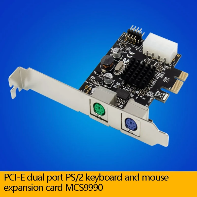 Adaptador de Expansão Pci-e Dual Port Ps2 Placa Externa Ps2 Dispositivo de Expansão Plug And Play para pc Cartões para acréscimos - Imagem 2
