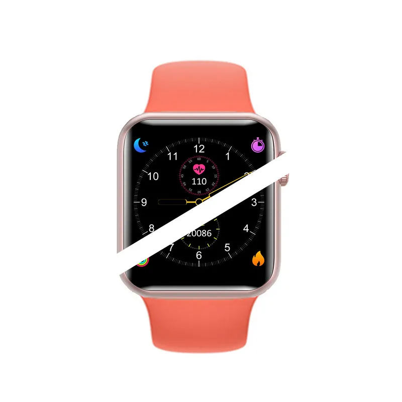 gold orange SmartWatch V6 Heart Rate Monitor waterproof Smart watch women man for IOS Apple iPhone Android phone PK watch 5 IWO 11/12 P68/70 - Цвет: gold orange