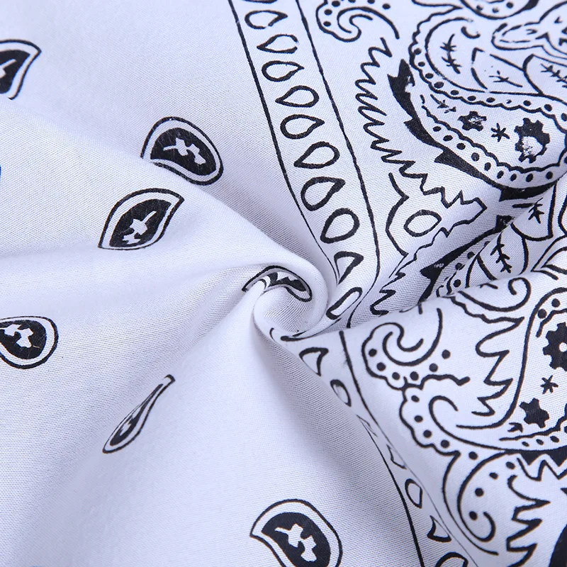Hip Hop Paisley Bandanas 100% Cotton Cowboy Double Sided Black Red Magic Head Square Scarf Novelty Headwear Hair Band Scarf Hot 4