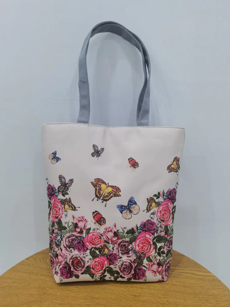 Handbag Women Shoulder Bag Canvas Summer Beach Bag Daily Use Female Shopping Bag Lady All-Match - Image 2