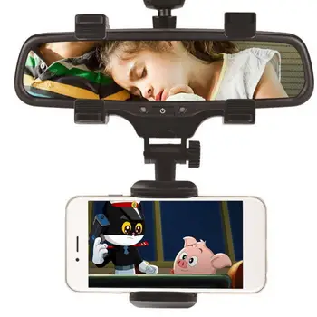 

360° Car Rearview Mirror Mount Phone Holder Stand Mobile Phone GPS Tablet Cradle Bracket For IPhone For Xiaomi Car Interior
