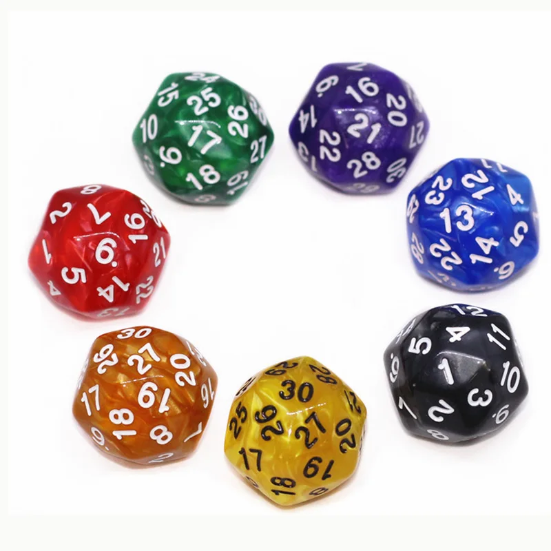 

1 Piece Dice Colorful Digital Dice Puzzle Game Send Children 30 Sided Dice