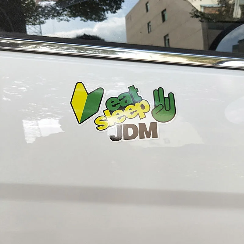 YJZT 13 1 см * 7 модная спортивная Автомобильная наклейка JDM EAT SLEEP из ПВХ