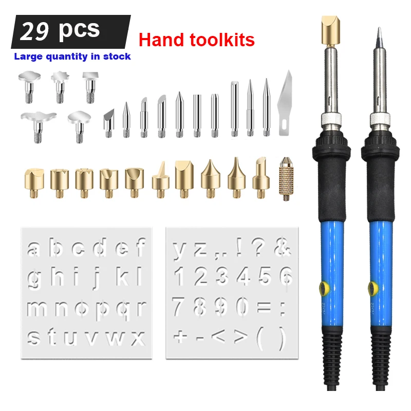 

60W Temperature Adjustable Electric Soldering Iron Kit Toolkits Carving Pyrography Hand Desoldering Welding Tool Set Combination