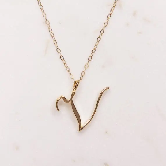 5pcs Small Cursive Initial Alphabet 