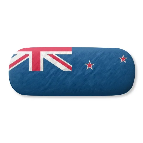

New Zealand National Flag Oceania Country Glasses Case Eyeglasses Clam Shell Holder Storage Box