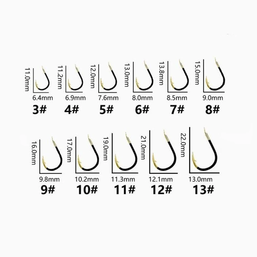 20Pcs Fishing Hooks Titanium Alloy Fishing Barbed Hook Worm Bait Holder Fishhooks Fish Lures Tackle Tools Accessories Supplies