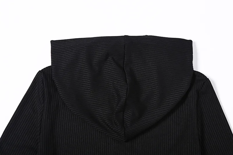 Western Style AliExpress Autumn WOMEN'S Dress New Style Versatile Slim Fit Short Long Sleeve Hooded Zipper Cardigan Coat