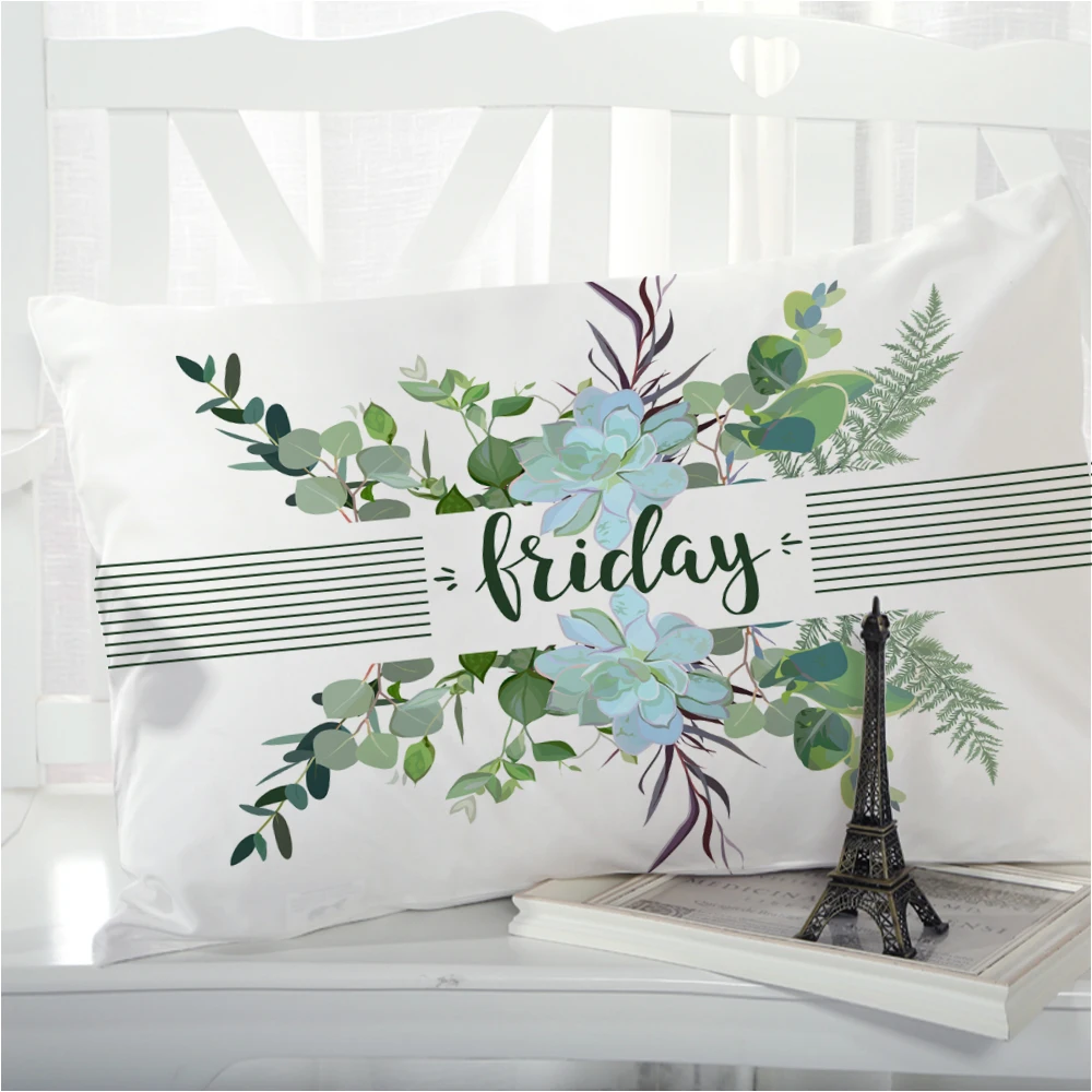 

1pc Pillow cover Pillow case Bedding Pillowcase Pillow covers decorative for home 3D Print Nordic simple leaf