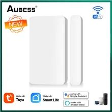 

Tuya Smart WiFi Door Sensor Door Open / Closed Detectors WiFi App Notification Alert/Sound Security Alarm With Alexa Google Home