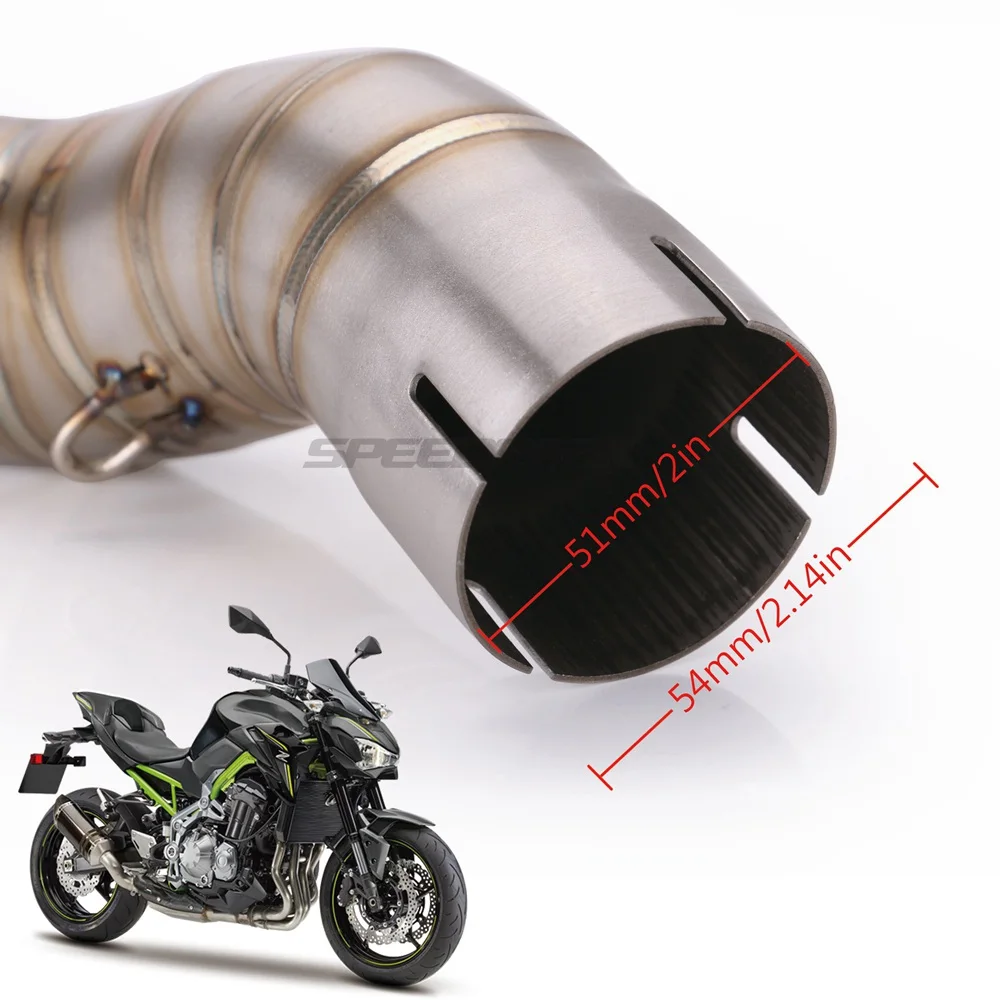 Полная выхлопная система мотоцикла средняя труба соединение для Kawasaki Z900 выхлопная система без глушителя