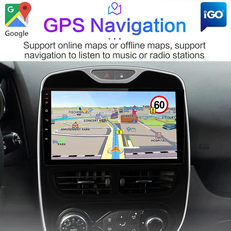 Android 10 2Din Car Radio GPS For RENAULT Clio 3 4 2012- Autoradio Multimedia 10.1 INCH Stereo Video Audio Player Navigation