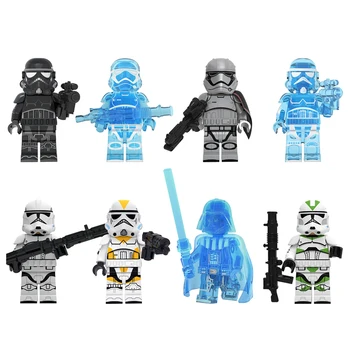 

8pcs/set DISNEY Star The storm troops Phasma Building Blocks Bricks Action Figures Collections Wars Model Toys For Kids