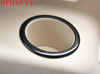

BJMYCYY 2PCS/SET Stainless steel decoration ring for third draining cup frame for Toyota Prado 2700 2010-2018