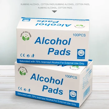 

200 Pcs Alcohol Prep Swab Pad Wet Wipe for Antiseptic Skin Cleansing Care Jewelry Mobile Phone Clean