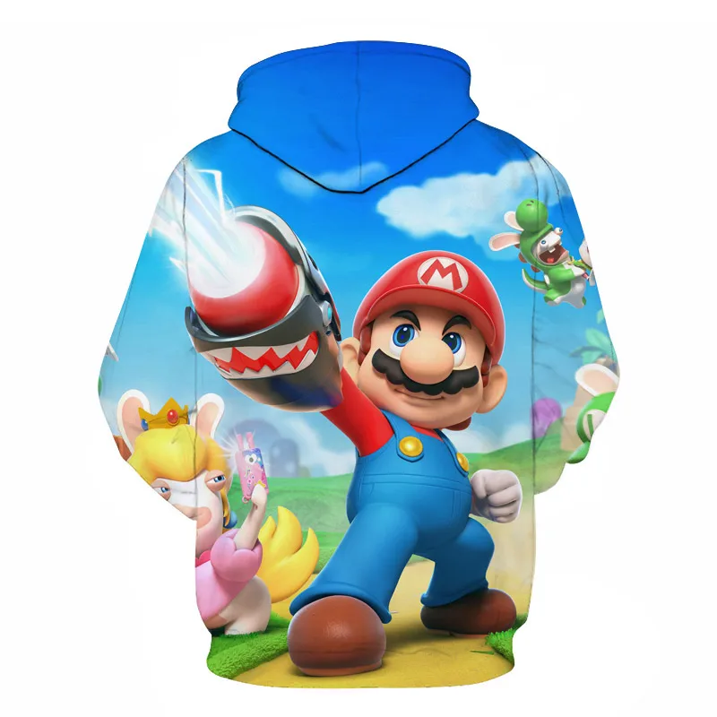 Модная Мужская/Женская толстовка с 3D принтом Марио, тонкая трикотажная рубашка, Топ