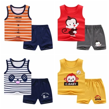 

2020 Newborn Infant clothing sets summer baby clothes for boys & girls cotton Children suits 1-4Y Kids child clothes 2PCS
