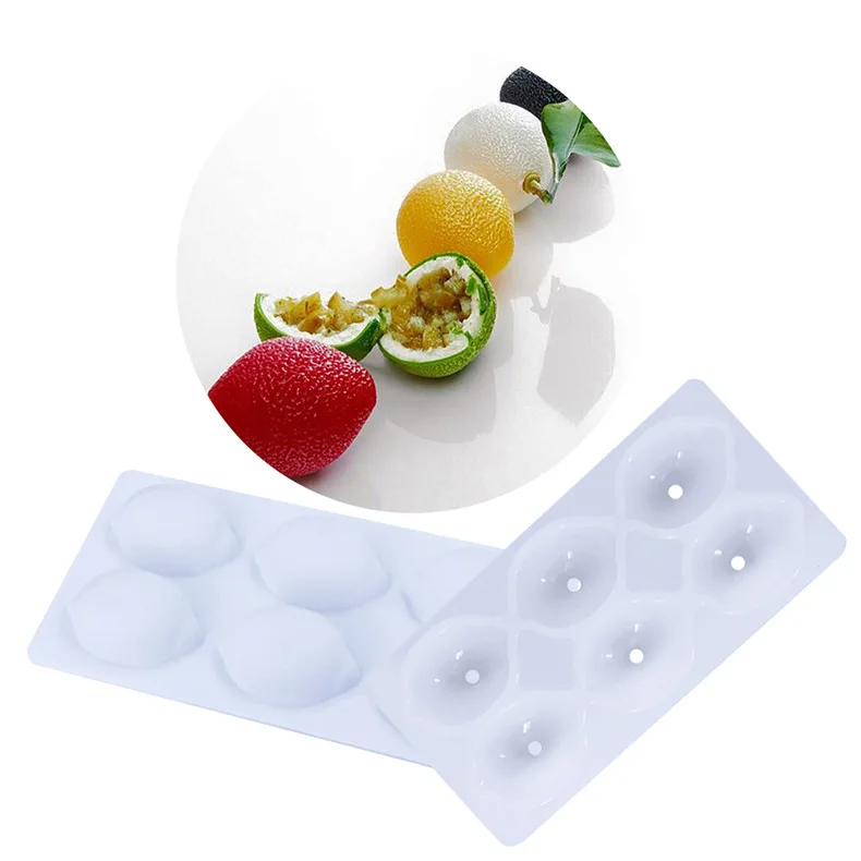 

6 Holes Lemon Fruit Mousse Cake Mold For Baking Home Party Silicone Mould Baking Tool Moldes De Silicona