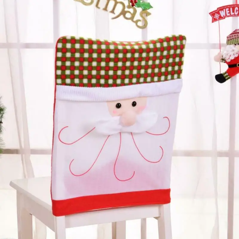 Новая мода Рождество Санта Снеговик крышка стула обеденный стол украшения вечерние украшения для дома