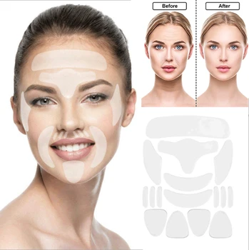 

Silicone Transparent Reusable Anti Wrinkle Face Chest Neck Forehead Stickers Anti Aging patchs Prevent Wrinkles Face Skin Care
