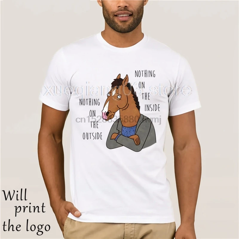 Всадник Bojack ничего снаружи с внутренней стороны. Футболка мужская унисекс