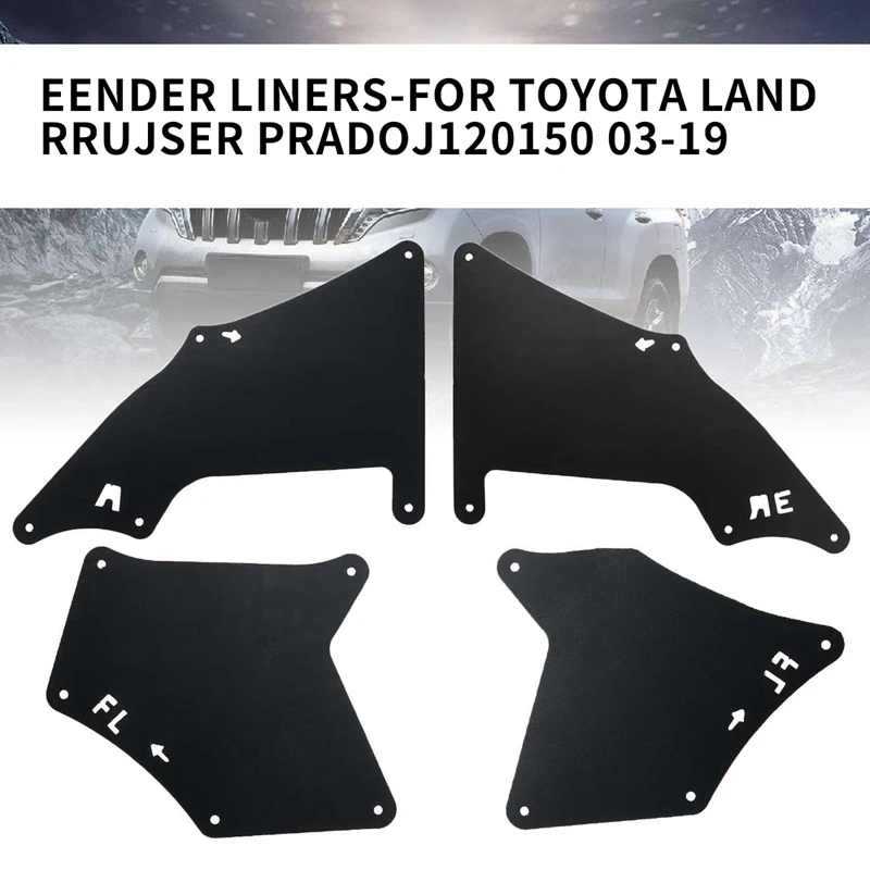 4 шт Передние Задние Автомобильные Брызговики для Toyota Land Cruiser Prado J120 J150 2003-2019 крыло