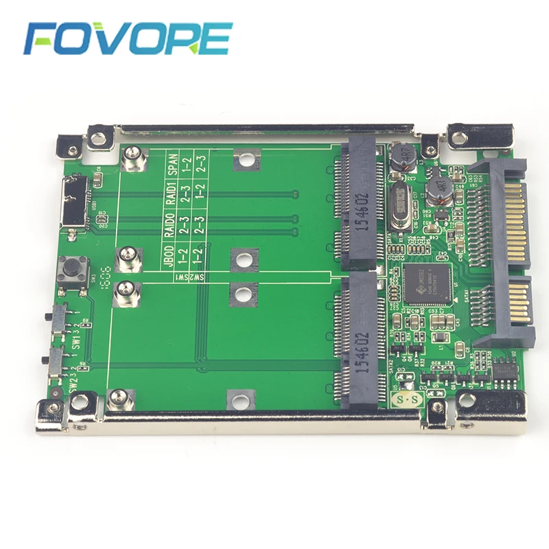 2 5 &quotSATA III к двойному мини SATA USB 3 0 mSATA SSD Raid контроллер конвертер карт с