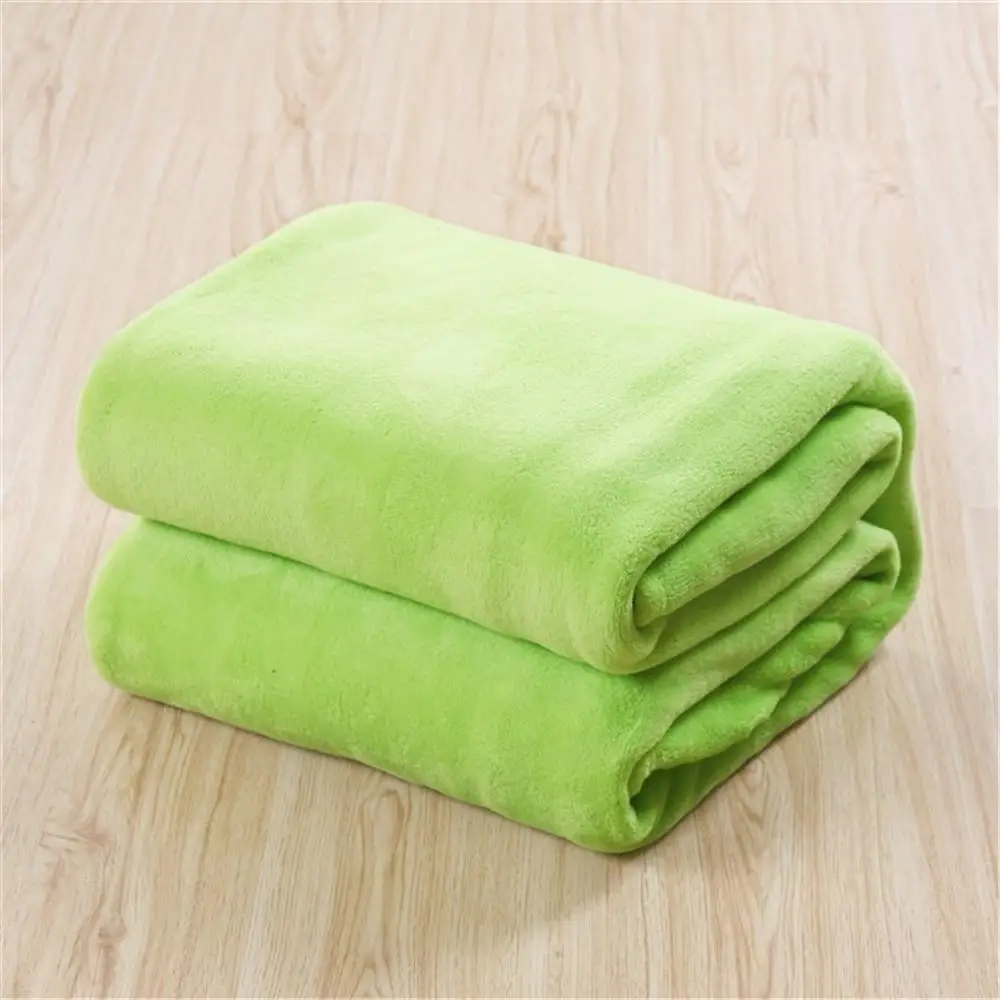 Микксир 45*65 см 100*140 см супер мягкое детское однотонное теплое микро плюшевое Флисовое одеяло плед диван постельные принадлежности фланель F1 - Цвет: GN