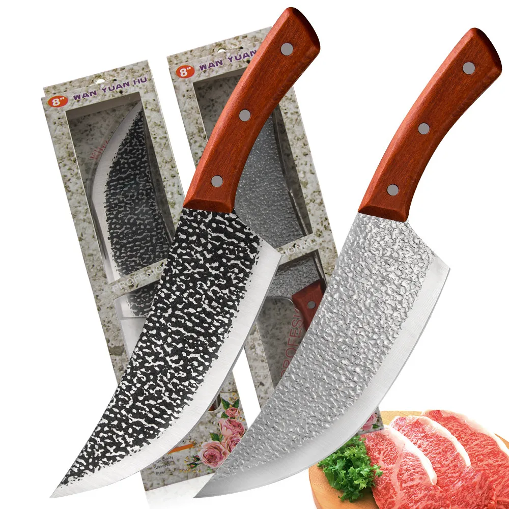 XYj 8 дюймов нож для резки Santoku Кливер Резак нарезки стейка мяса охотничий кухни из