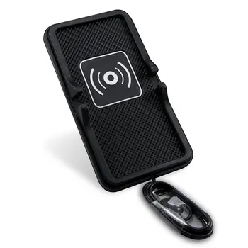 

C6 Qi Car Wireless Charger Charging Pad Dock for QI-enabled Devices Anti-slip Silicone Mat Mobile Phone Holder Stand