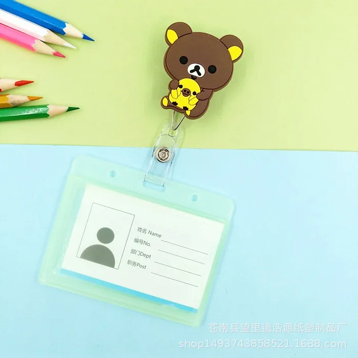 

Rilakkuma Chopper Totoro Doctor Nurse Unisex Strap Easy Pull Buckle Clip ID Badge Card Holder Cosplay Accessories Prop Gift