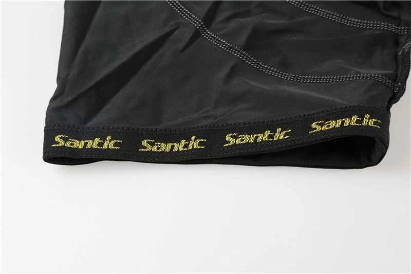 Santic Cycling Padded Shorts Summer Soft Thin Breathable Cycling Tights Quick Dry Men MTB Short Pants Black Anti-pilling S - 3XL (8)