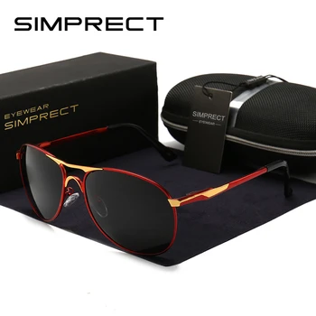 

SIMPRECT Retro Pilot Sunglasses Men 2020 UV400 High Quality Polarized Sunglasses Vintage Driver's Anti-Glare Sun Glasses For Men