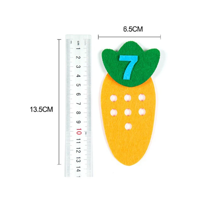 Sz Паровая развивающая игрушка Нетканая детская головоломка ручной работы DIY математические игрушки детский сад морковь матч цифровые