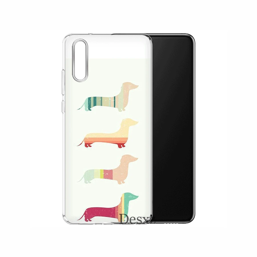 Чехол для мобильного телефона из ТПУ для huawei P30 P20 P10 P8 P9 Lite Pro P Smart Z Plus, чехол с изображением животных собак таксы
