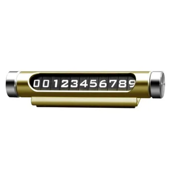 

Hot Car Luminous Parking Number Plate Sticker Hidden Phone Number 3D Mobile Auto Rotary Plates Interior Accessories