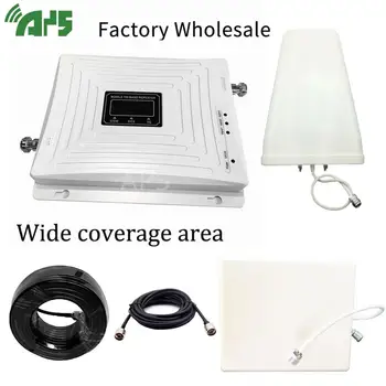 

2G 3G 4G Triple band Cell Phone Signal Booster 70dB GSM 900 LTE 1800 WCDMA 2100 mhz Mobile Cellular Signal Repeater Antenna Set