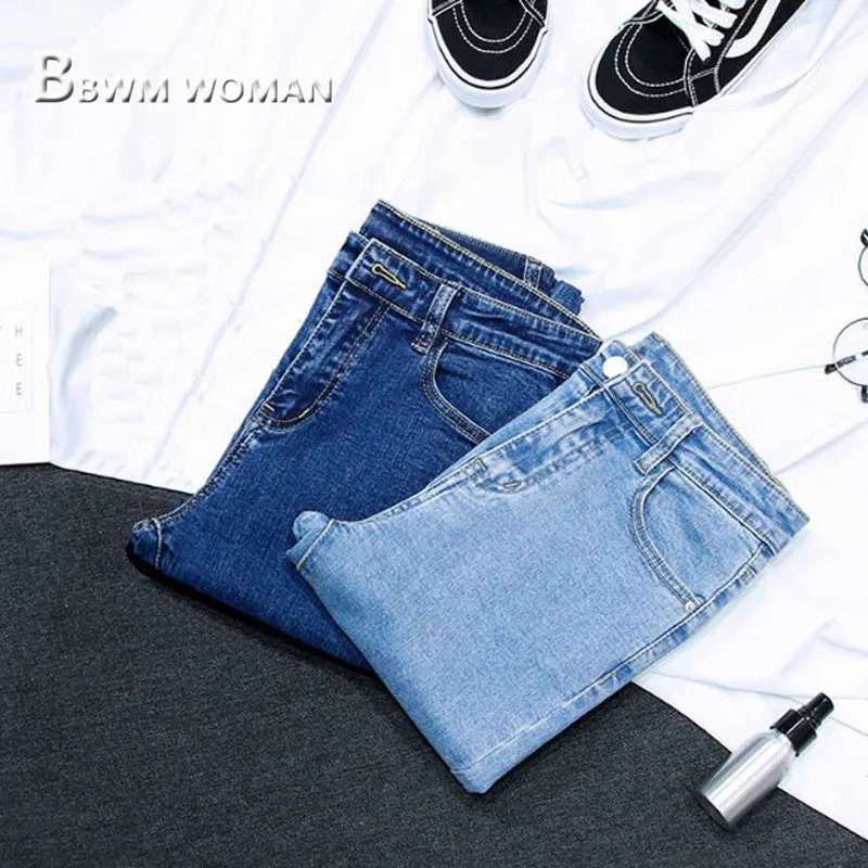2019 Spring Slim Tight Women Jeans 3 Color Can Choose Female Trousers Pants