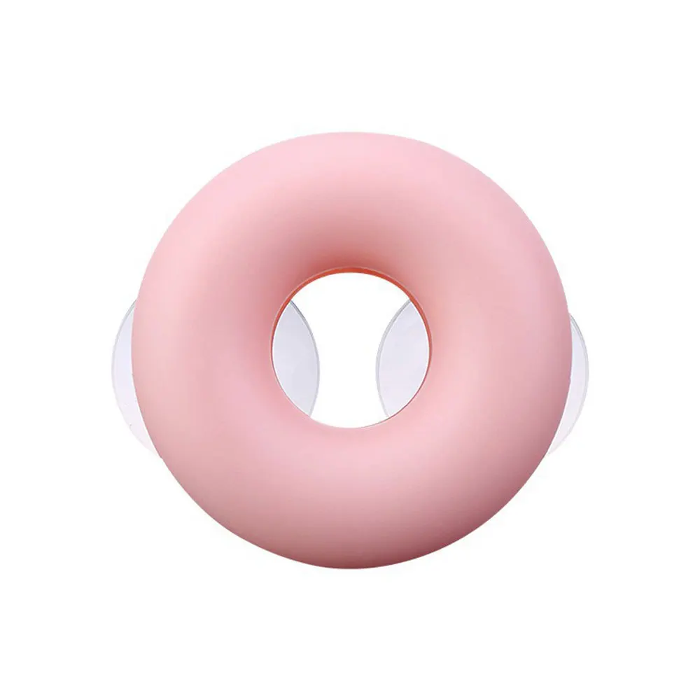 Pink Пластиковый держатель для зубных щеток кольцо для плавания форма настенные крючки-присоски для ванной комнаты настенный круглый держатель Органайзер для ванной комнаты - Цвет: Pink