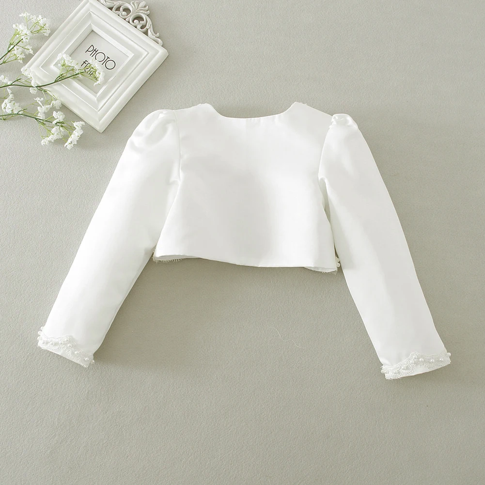 Bolero Cárdigan De Punto Para Niña - Algodón, Manga Larga, Elegante Para Boda, Comunión O Bautizo (Talla 90)
