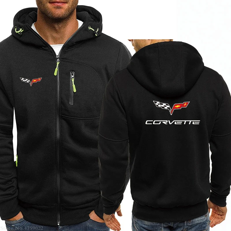 Новая повседневная осенне-зимняя Толстовка Chevrolet corvette мужские толстовки на