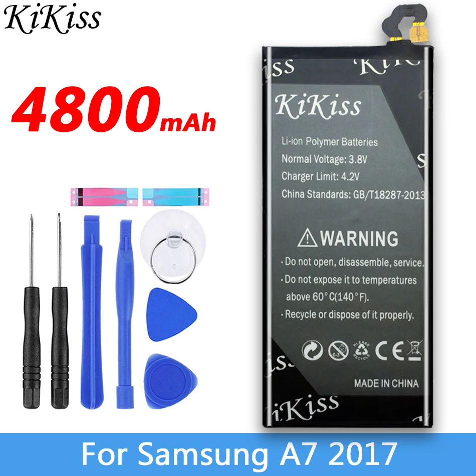 4800 мАч батарея большой емкости для samsung Galaxy A7 версия SM-A720 A720 A720F настоящая батарея телефона EB-BA720ABE большой мощности