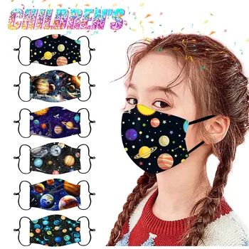 

6PC Children's AdjustableReuseable Face Mask FaceMasks Cloth Mouth Cover Protective Masks Mouth-muffle Washable mondmaskers