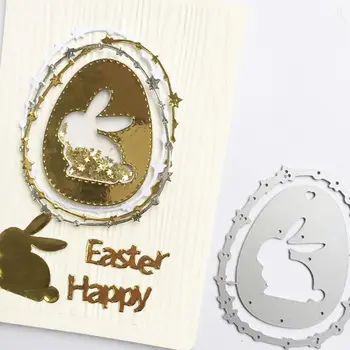 

Happy Easter Rabbit Metal Cutting Dies Stencil Scrapbooking DIY Album Stamp Paper Card Embossing Decor Craft New Dies for 2020