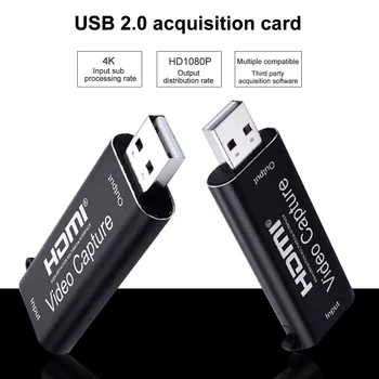 

Computer Components Plug And Play 4K Portable Office Video Record Card Universal USB2.0 HDMI Mini HD 1080P Aluminium Alloy