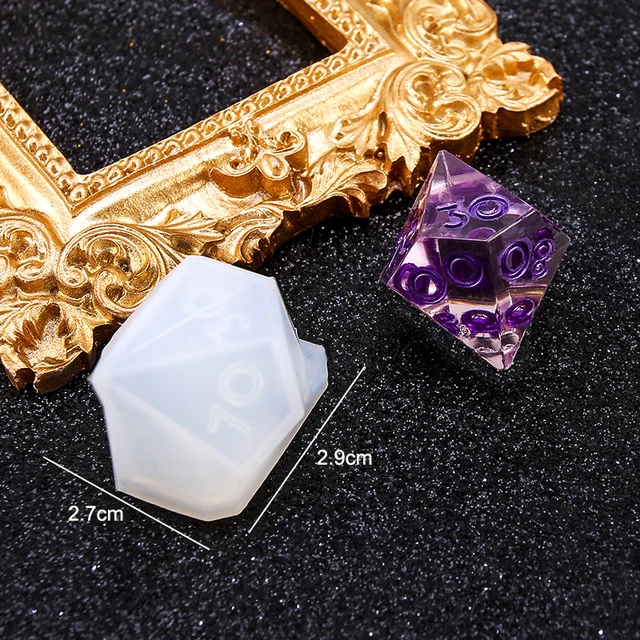 7 Styles Silicone Resin Casting Mold Epoxy Resin Dice Molds Polyhedral Game  Digital Letter 3D Silicone Moulds for DIY Decoration - AliExpress