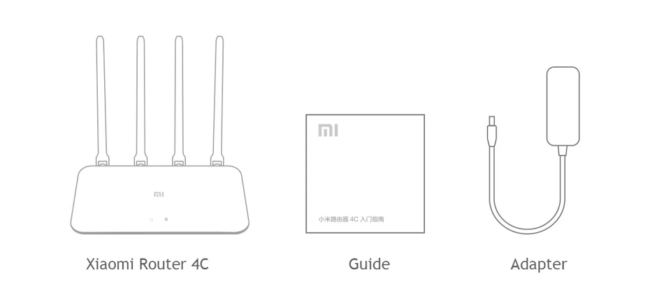 Xiaomi Mi Wi-Fi роутер 4C 64 ram 802,11 b/g/n 2,4G 300 Мбит/с беспроводные роутеры повторитель 4 антенны Смарт-приложение контроль